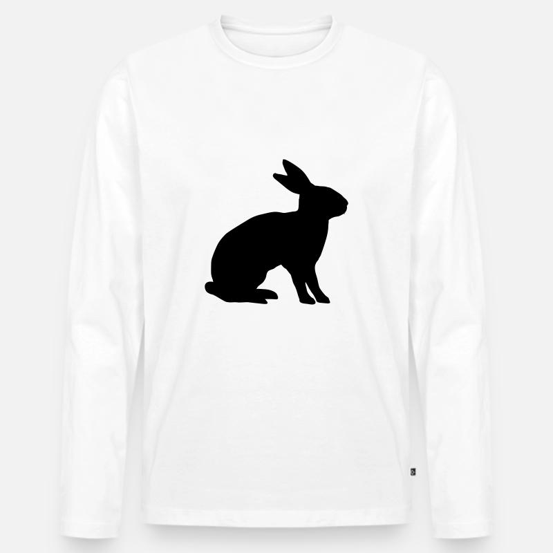 Kaninchen - Männer Premium Bio Langarmshirt - Weiß