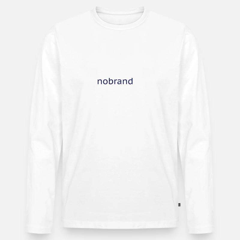 nobrand - Männer Premium Bio Langarmshirt - Weiß