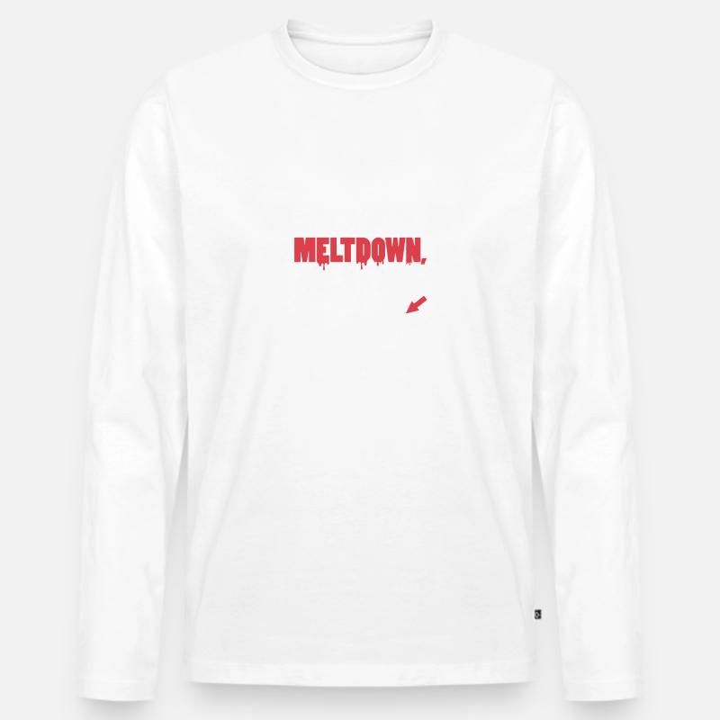 Lustige Katze - Männer Premium Bio Langarmshirt - Weiß