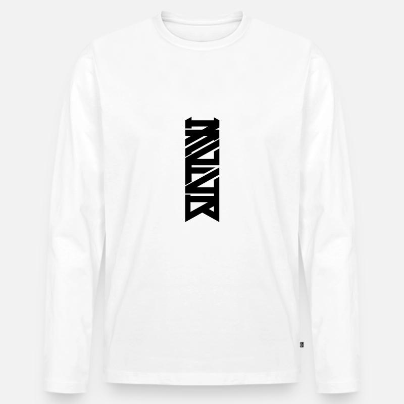 MVIVB LOGO 1 BLACK - Männer Premium Bio Langarmshirt - Weiß