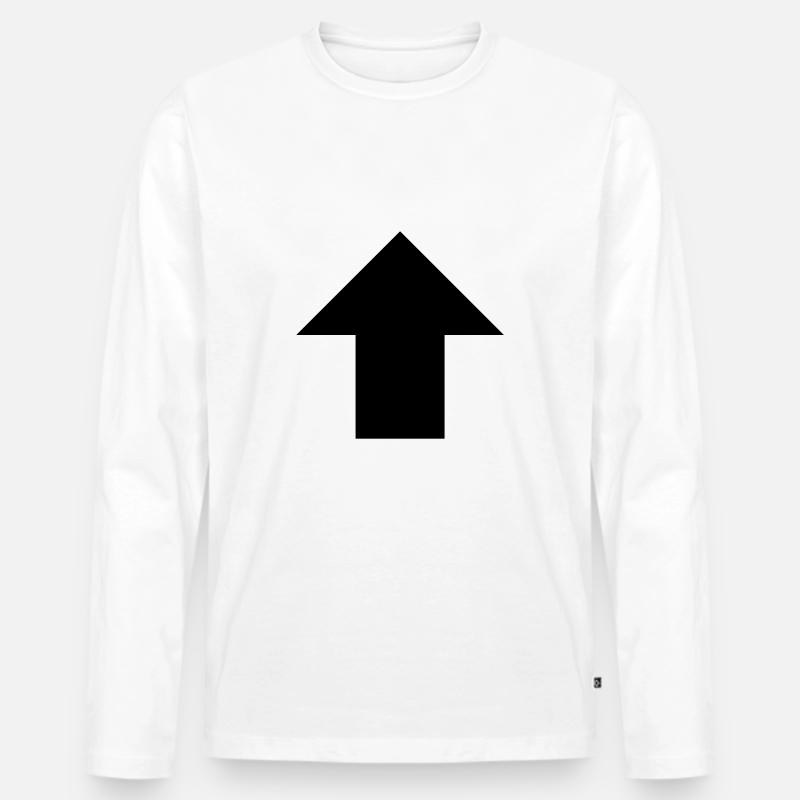 arrow full up - Männer Premium Bio Langarmshirt - Weiß