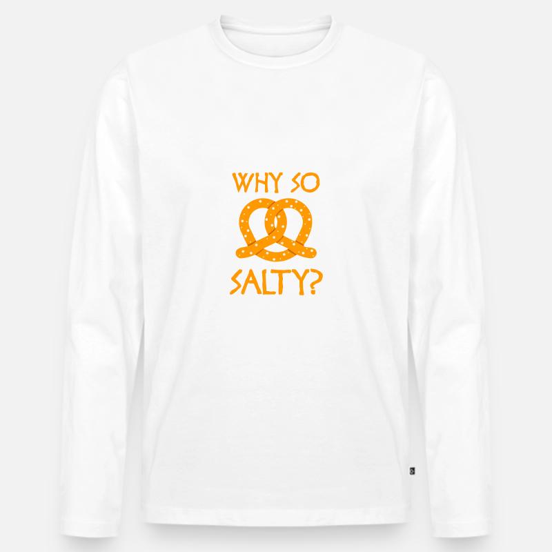Brezel - Männer Premium Bio Langarmshirt - Weiß