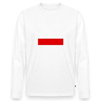 Pologne - T-shirt manches longues Premium bio Homme - blanc - Devant - Nico (187cm)