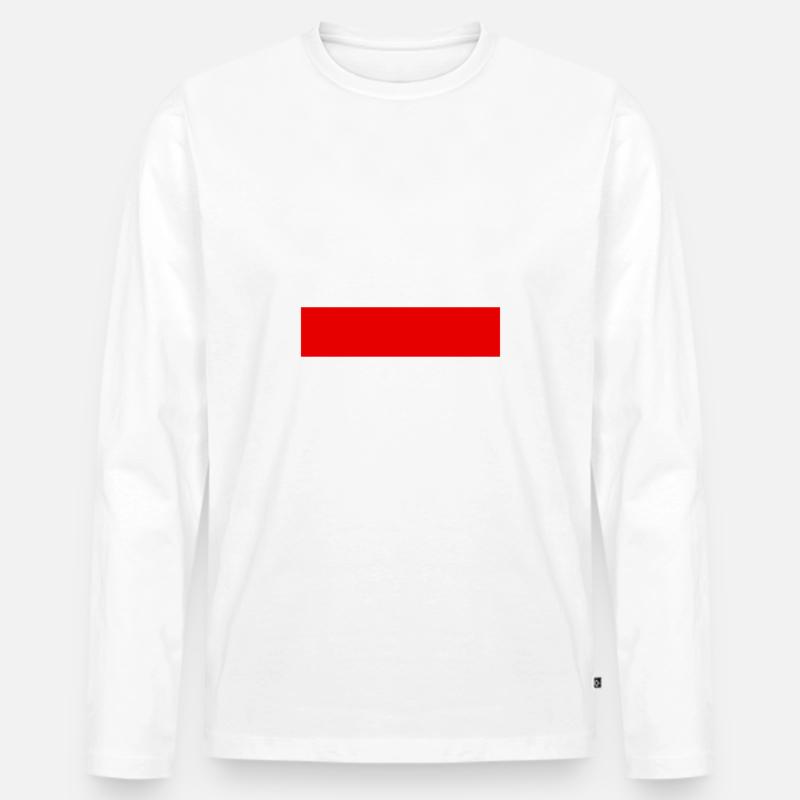 Polen - Männer Premium Bio Langarmshirt - Weiß