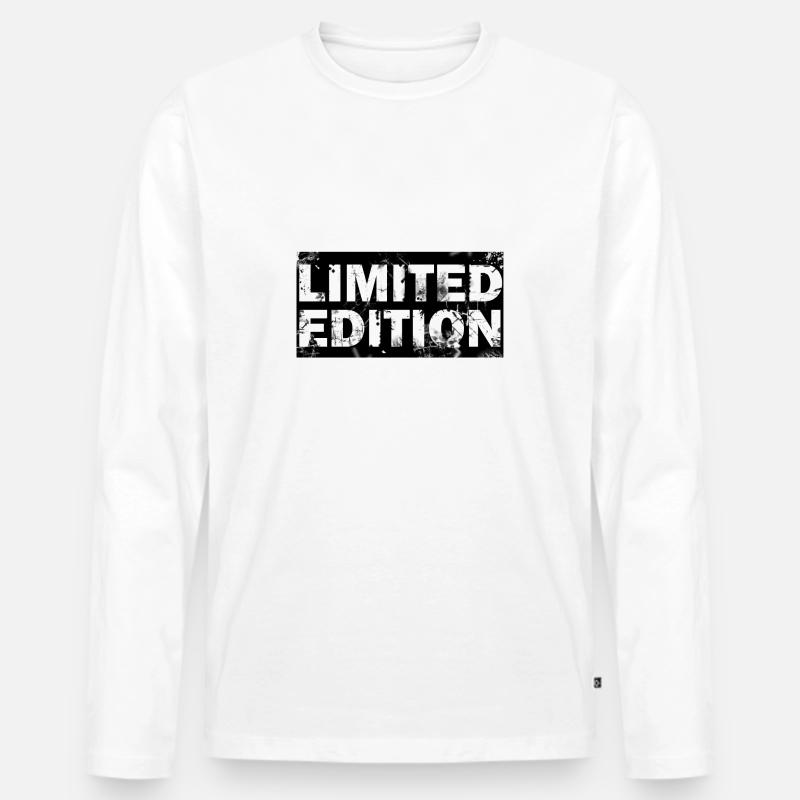 Limeted Edition Geschenkidee - Männer Premium Bio Langarmshirt - Weiß