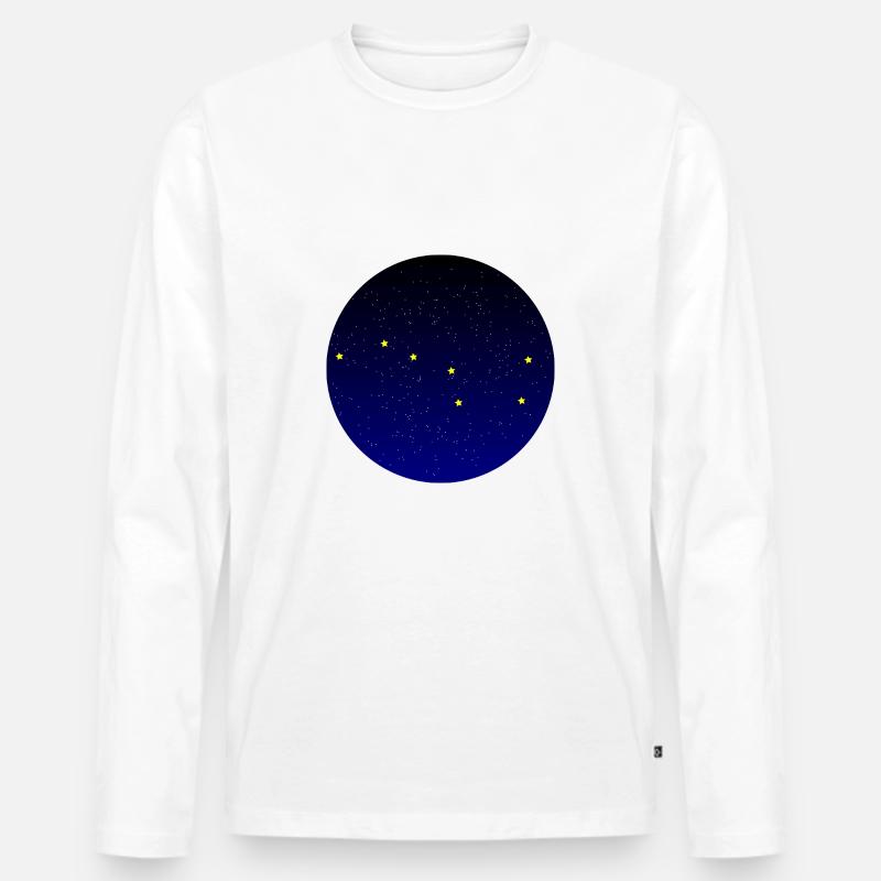 Großer Schöpflöffel - Männer Premium Bio Langarmshirt - Weiß