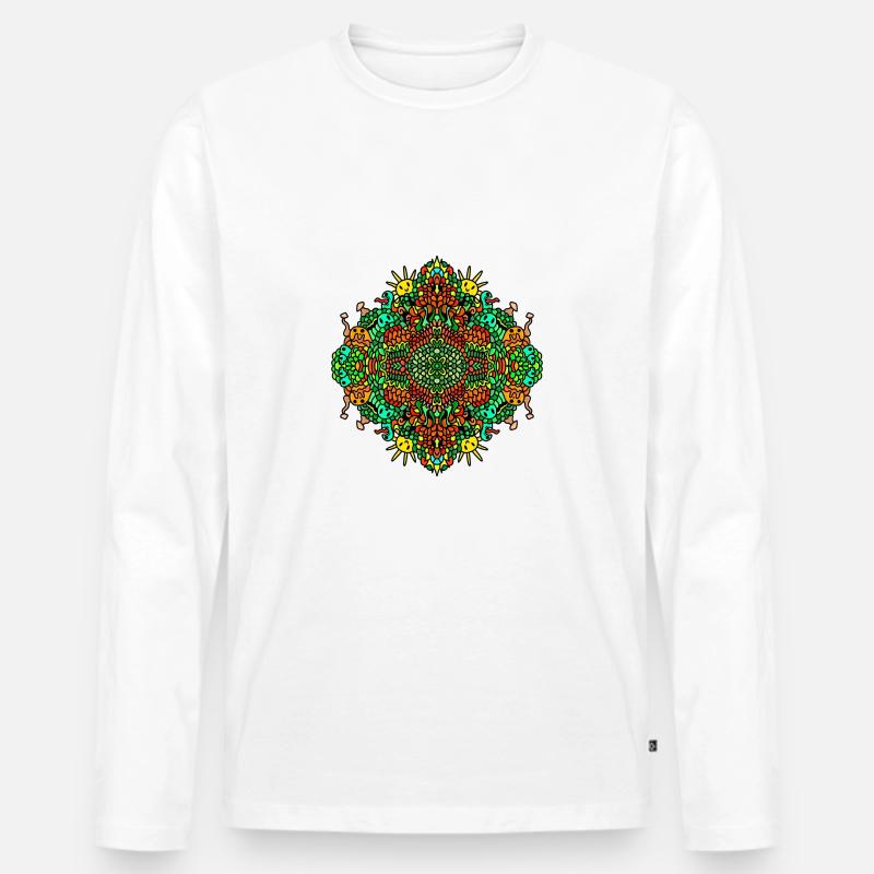 Sommer Farben - Männer Premium Bio Langarmshirt - Weiß