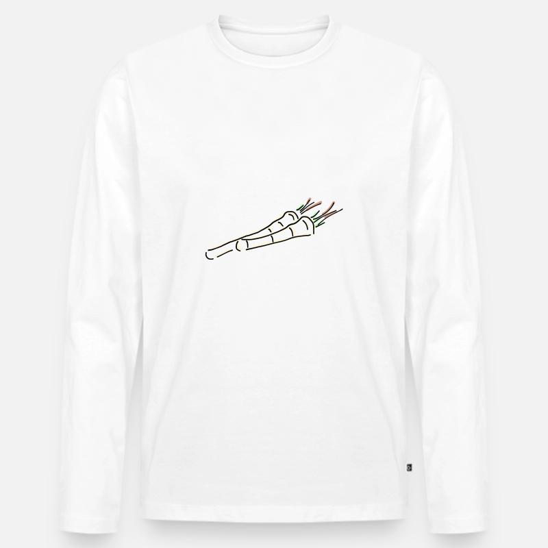 Meerrettich - Männer Premium Bio Langarmshirt - Weiß
