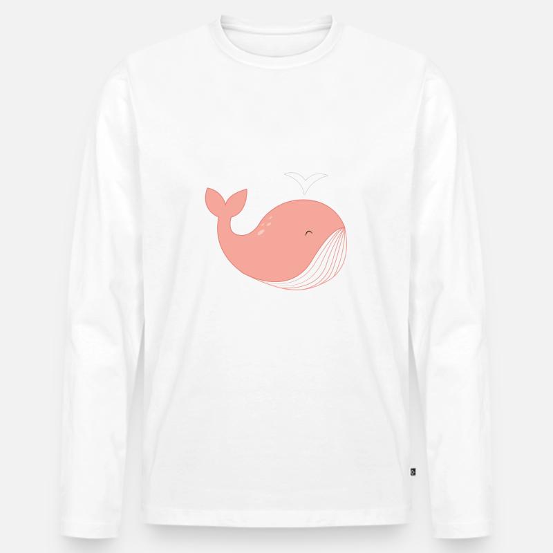 Whale nicht! - Männer Premium Bio Langarmshirt - Weiß