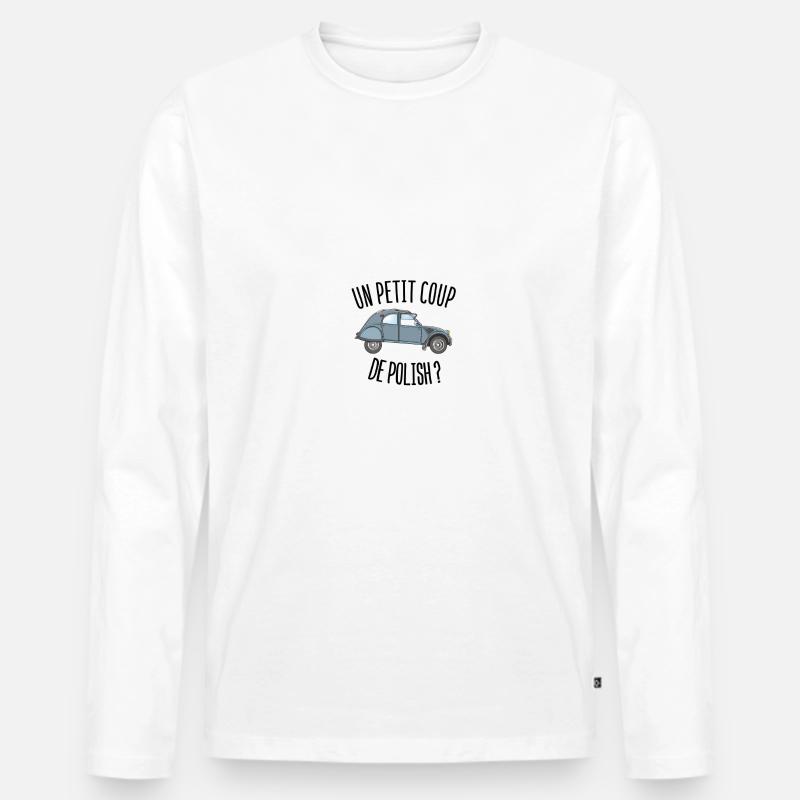 Ein bisschen polnisch? - Männer Premium Bio Langarmshirt - Weiß