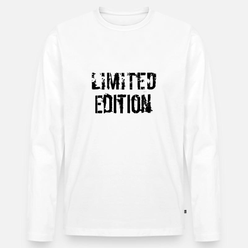 Limited Edition - Männer Premium Bio Langarmshirt - Weiß