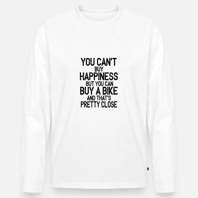 Motorrad Spruch - Männer Premium Bio Langarmshirt - Weiß