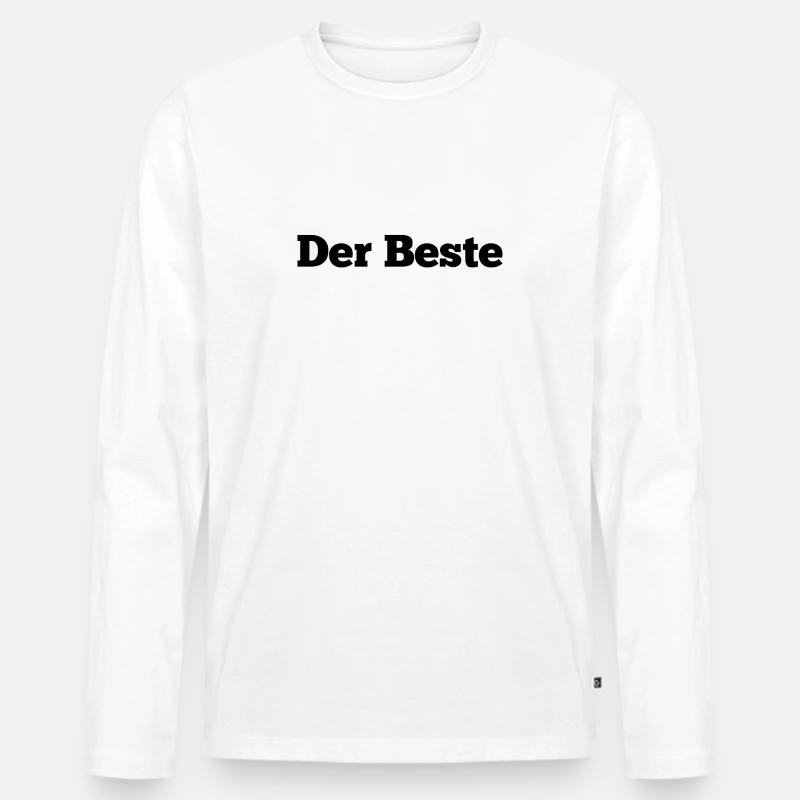 Der Beste - Männer Premium Bio Langarmshirt - Weiß