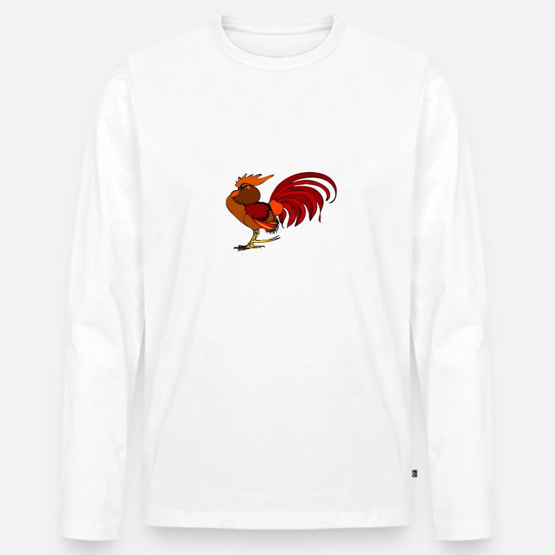 Bauernhof - Männer Premium Bio Langarmshirt - Weiß