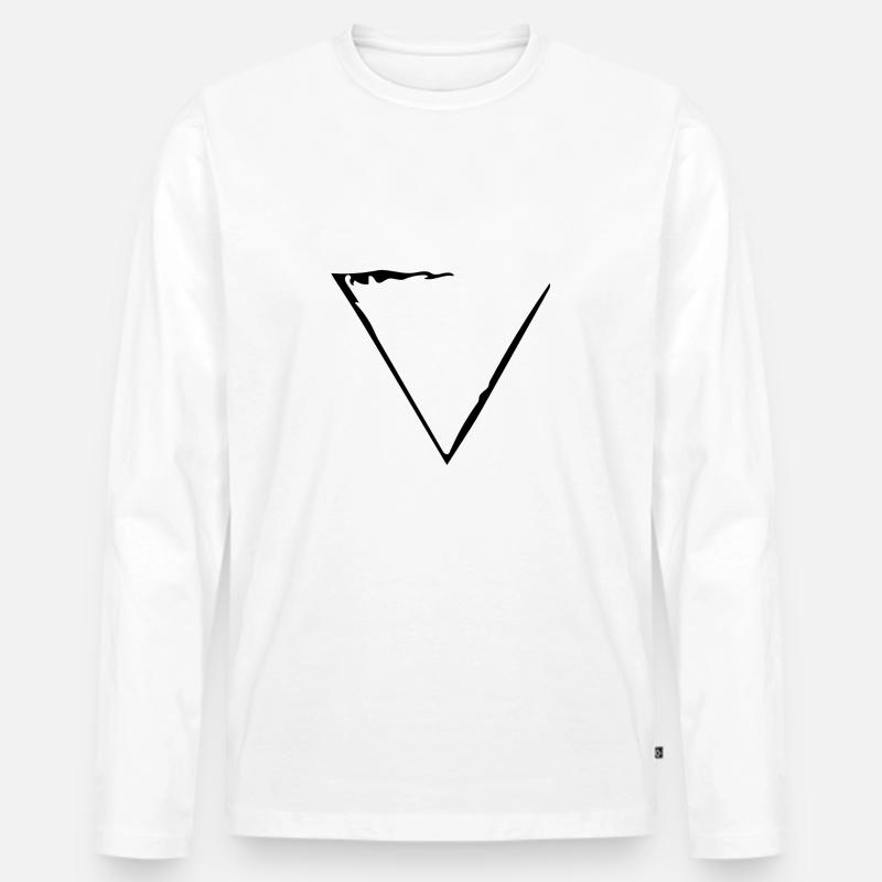 Element Wasser - Männer Premium Bio Langarmshirt - Weiß