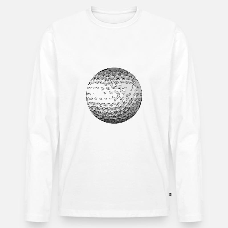 golfball - Männer Premium Bio Langarmshirt - Weiß