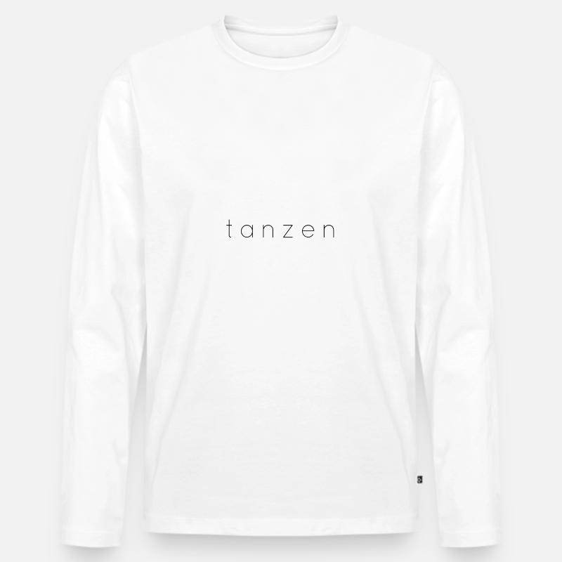 tanzen (schlicht) - Männer Premium Bio Langarmshirt - Weiß