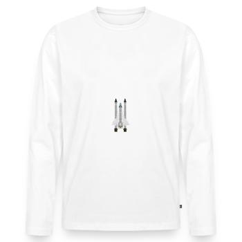 Espace - T-shirt manches longues Premium bio Homme - blanc - Devant - Nico (187cm)
