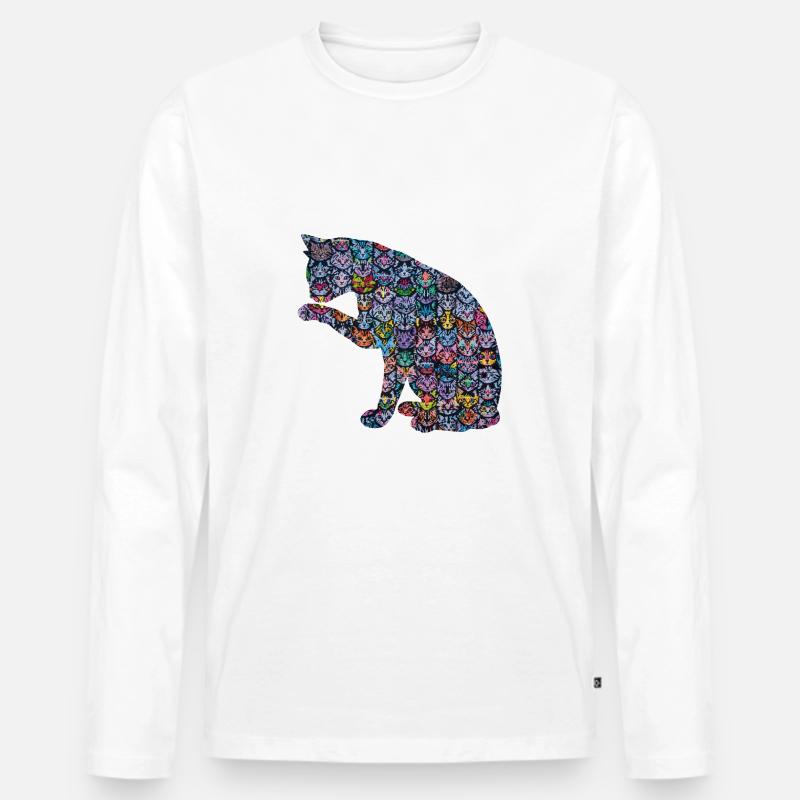 Cats in a Cat - Männer Premium Bio Langarmshirt - Weiß