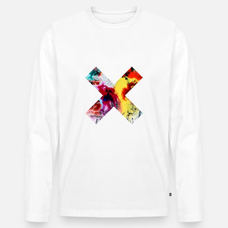 X-Art (Art, Kunst) - Männer Premium Bio Langarmshirt - Weiß