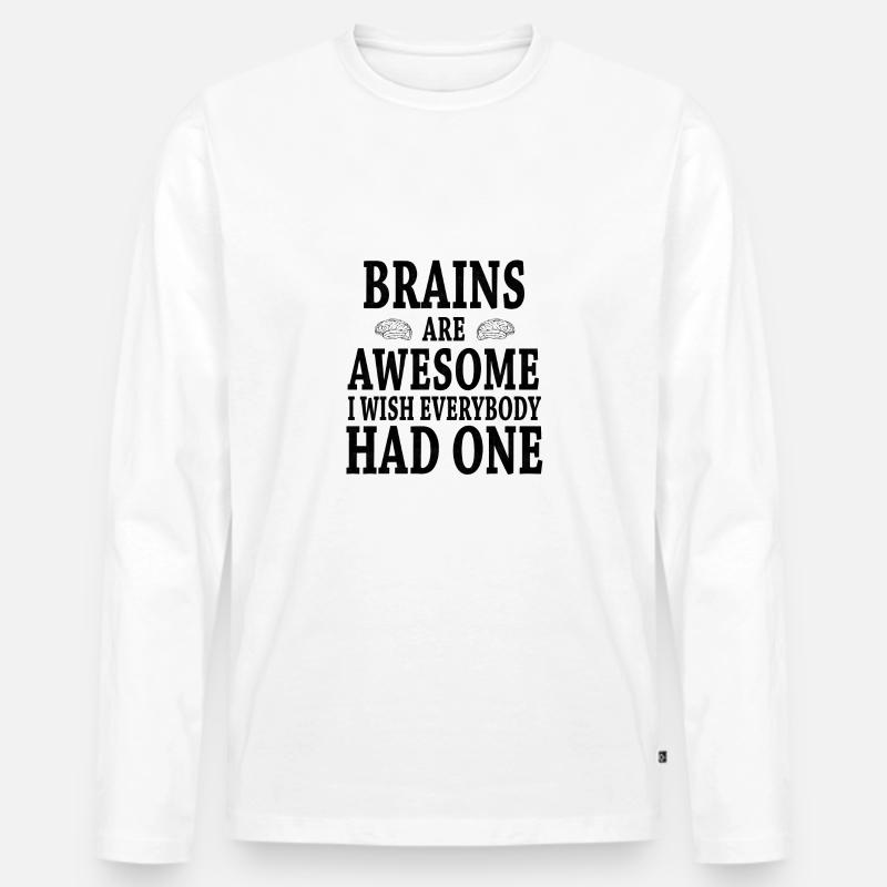 Sarkasmus - Männer Premium Bio Langarmshirt - Weiß