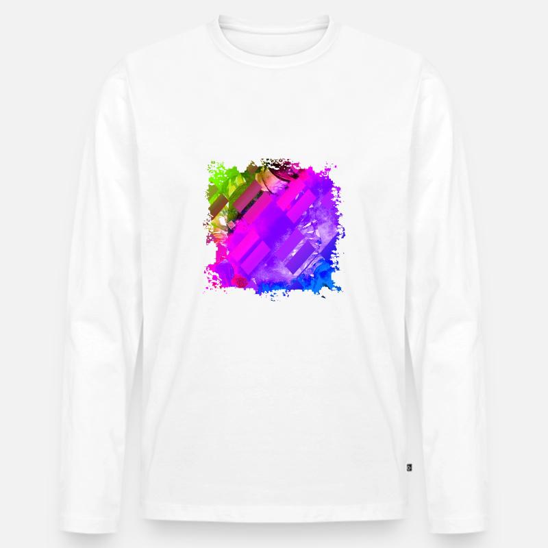 Hip Hop Rap DJ - Männer Premium Bio Langarmshirt - Weiß