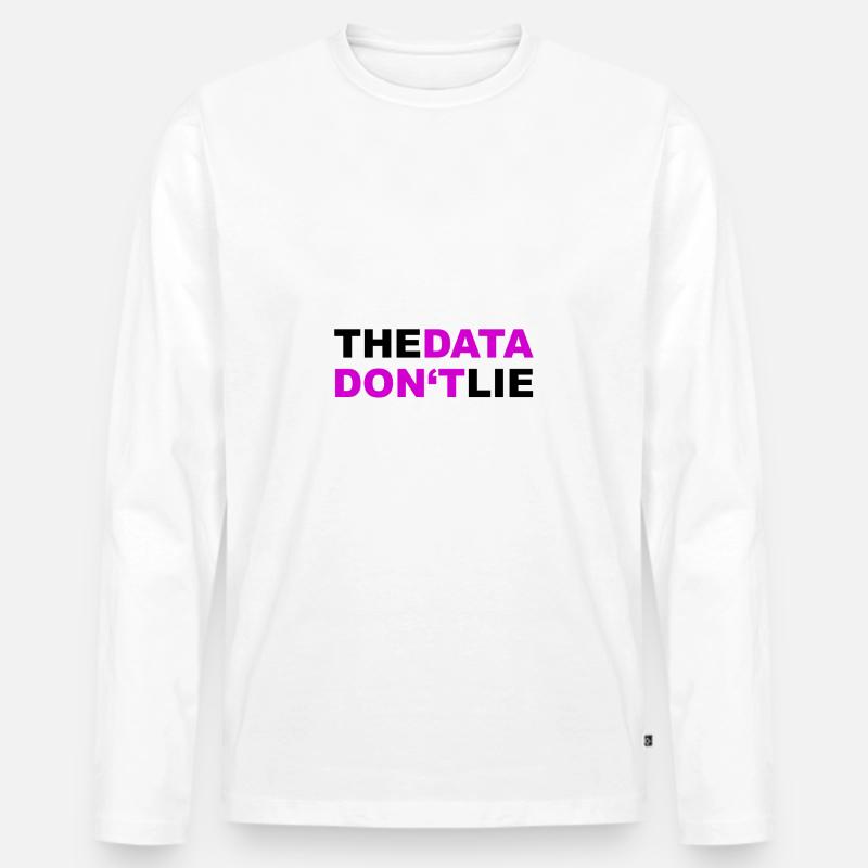 Data Datenschutz DSGVO Geschenk - Männer Premium Bio Langarmshirt - Weiß