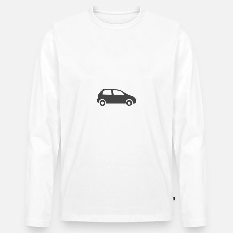 auto - Männer Premium Bio Langarmshirt - Weiß