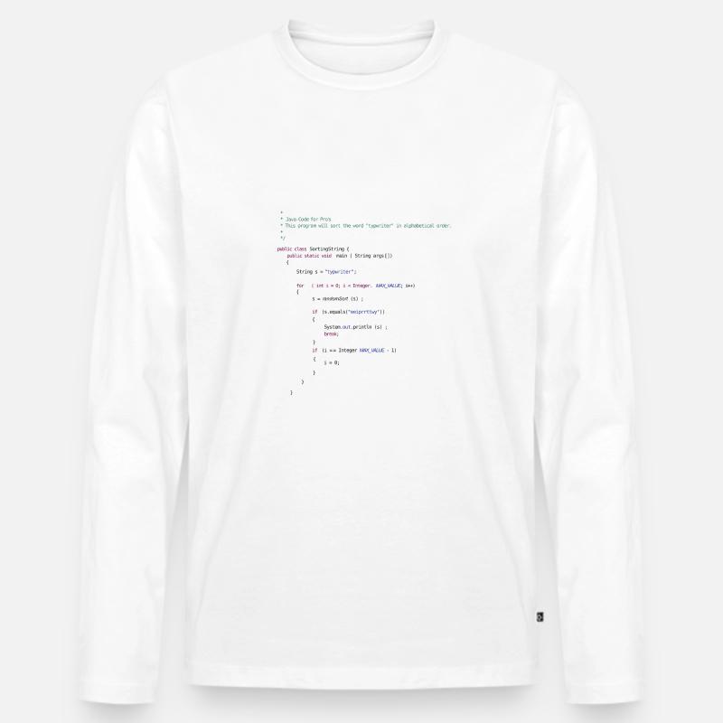 Programmierer - Männer Premium Bio Langarmshirt - Weiß