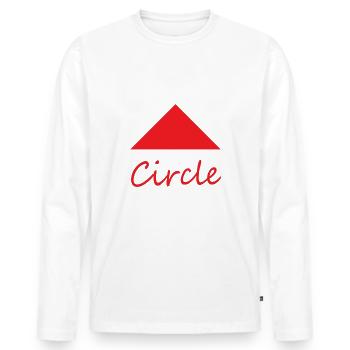Wrong Circle Shape - Men's Premium Organic Long Sleeve Shirt - white - Front - Nico (187cm)
