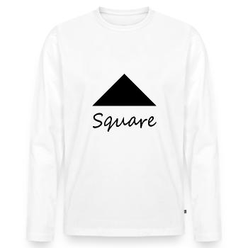 Wrong Square Shape - Men's Premium Organic Long Sleeve Shirt - white - Front - Nico (187cm)
