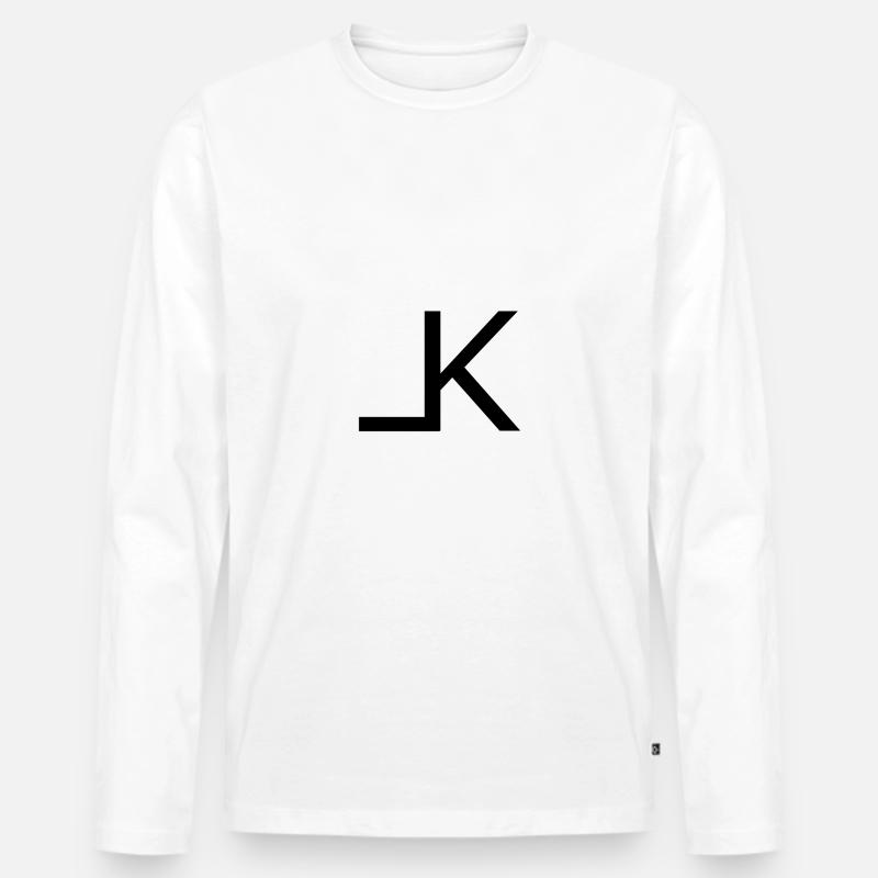 LK-Design - Männer Premium Bio Langarmshirt - Weiß