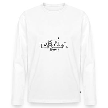 Ruhrpott - Männer Premium Bio Langarmshirt - Weiß - Vorne - Nico (187cm)
