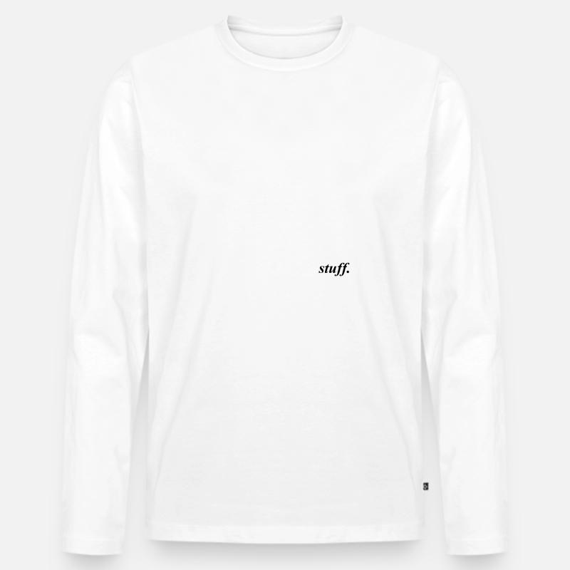 Stuff. - Dezenter Style - Männer Premium Bio Langarmshirt - Weiß