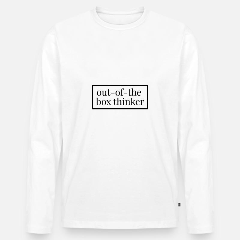 Querdenker - Andersdenkender - Männer Premium Bio Langarmshirt - Weiß