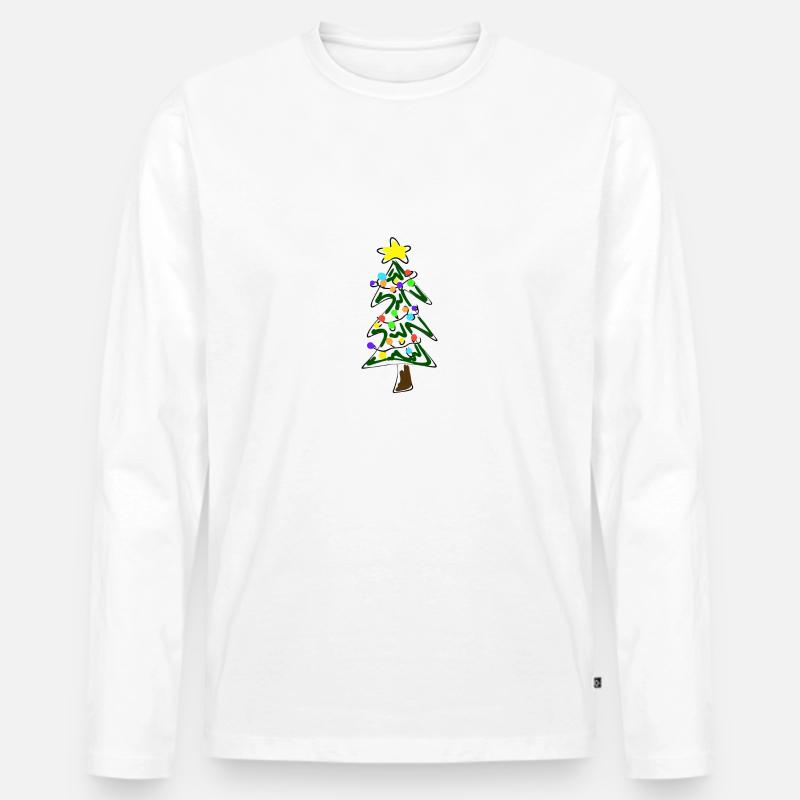 Weihnachtspulli zum verschenken! - Männer Premium Bio Langarmshirt - Weiß