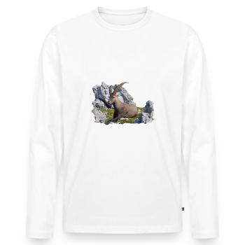 Capricorne - T-shirt manches longues Premium bio Homme - blanc - Devant - Nico (187cm)