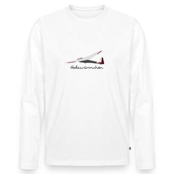 ka8 Segelflugzeug Segelfliegen Segelflieger Pilot - Männer Premium Bio Langarmshirt - Weiß - Vorne - Nico (187cm)