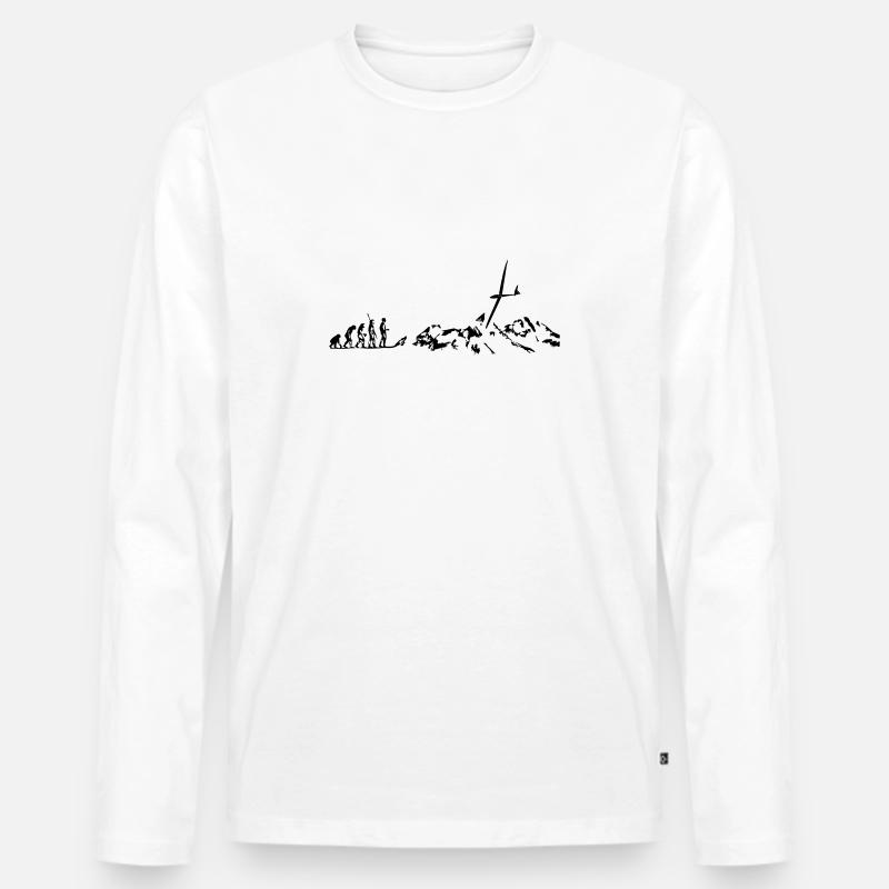 evolution glider glider glider glider - Men's Premium Organic Long Sleeve Shirt - white