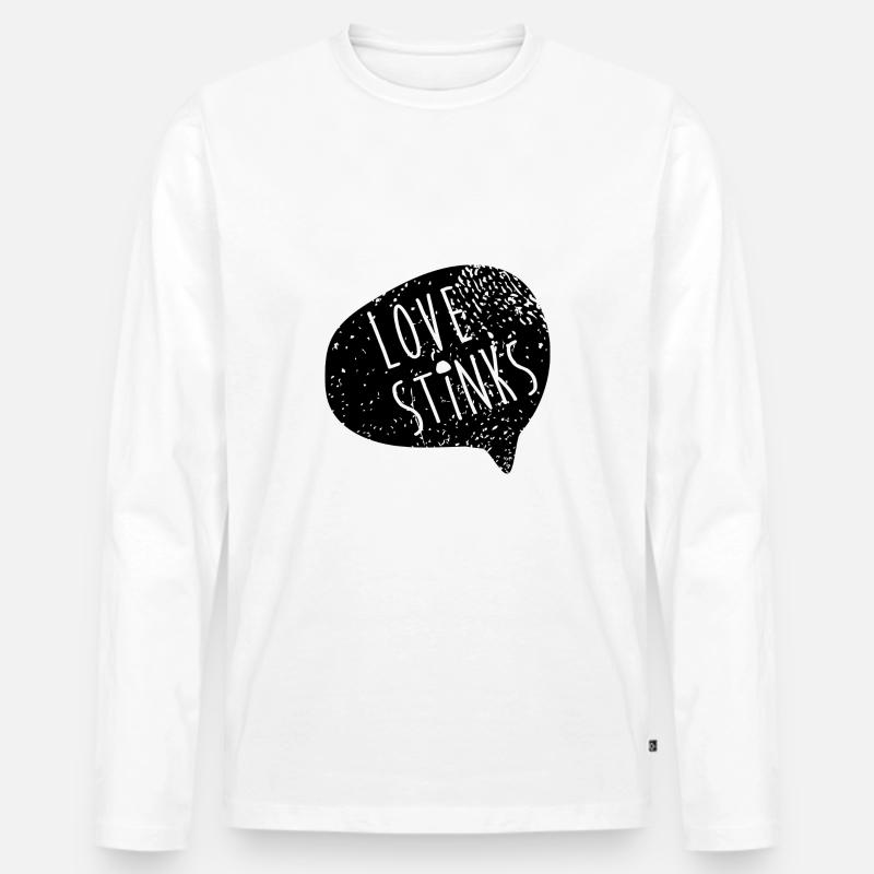 Love Stinks - Männer Premium Bio Langarmshirt - Weiß