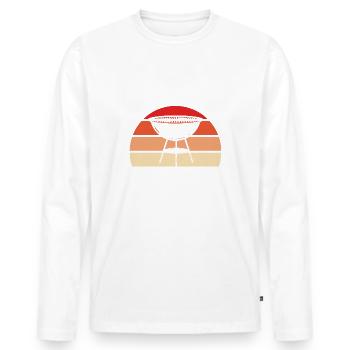 Grillen Endlich Feierabend - Männer Premium Bio Langarmshirt - Weiß - Vorne - Nico (187cm)
