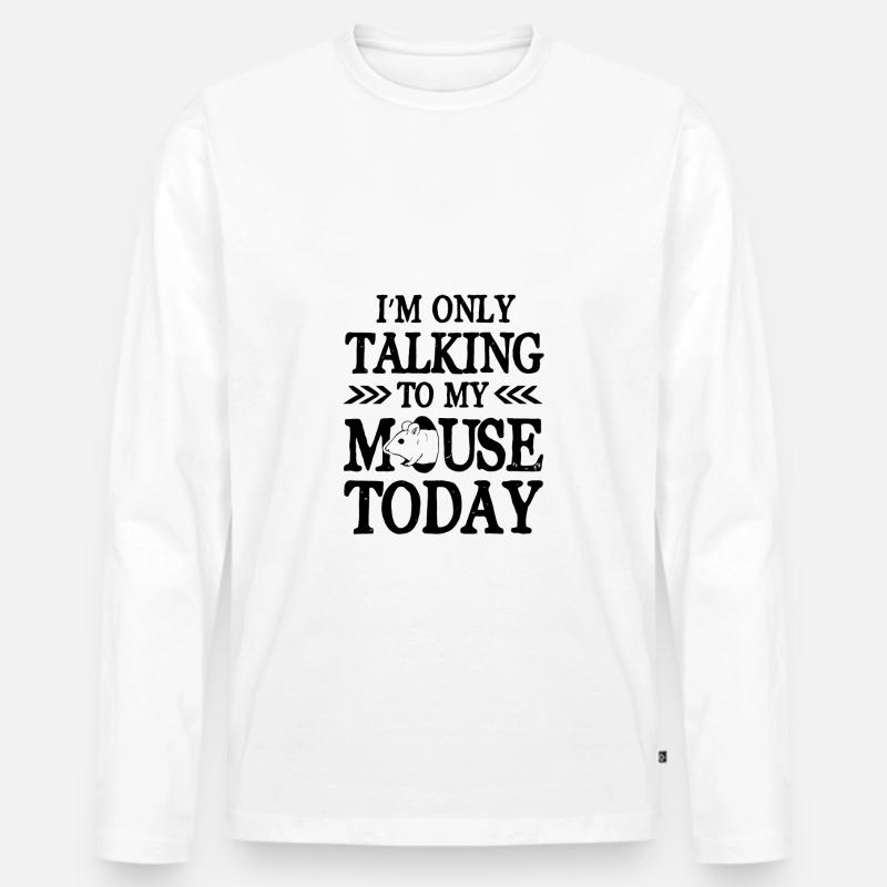 mit meiner maus - Männer Premium Bio Langarmshirt - Weiß