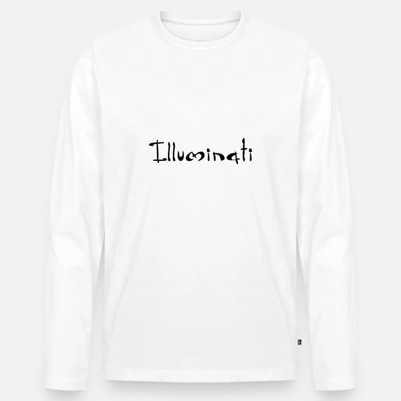 Illuminaten - Männer Premium Bio Langarmshirt - Weiß