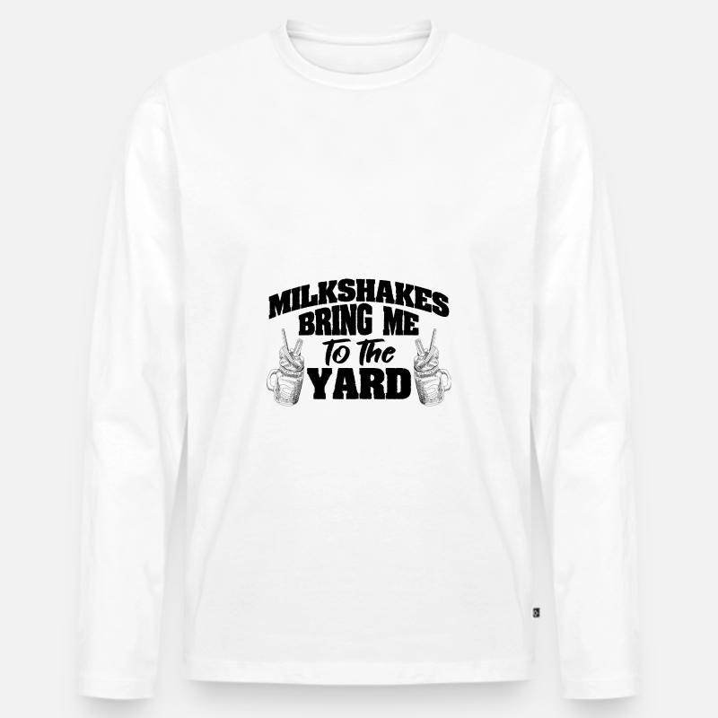 liebe milchshake - Männer Premium Bio Langarmshirt - Weiß
