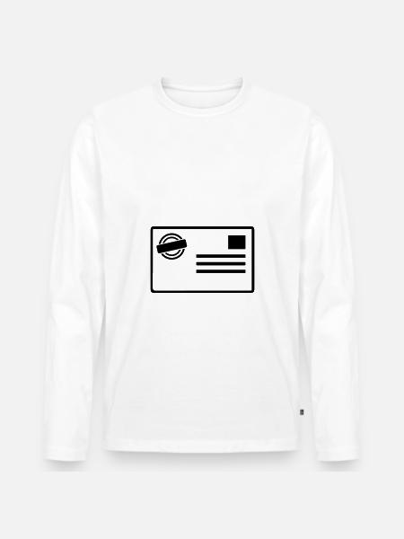 Postcard - Men's Premium Organic Long Sleeve Shirt - white