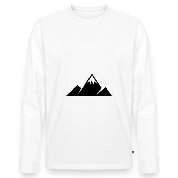 Berge Outdoor - Männer Premium Bio Langarmshirt - Weiß - Vorne - Nico (187cm)