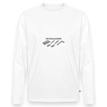 Maurer 2025 Ausbildung Prüfung Maurerei Azubi - Männer Premium Bio Langarmshirt - Weiß - Vorne - Nico (187cm)
