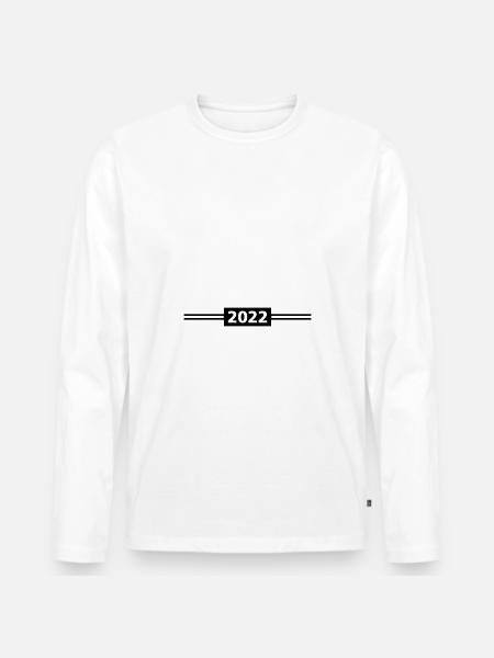 2022 - Men's Premium Organic Long Sleeve Shirt - white