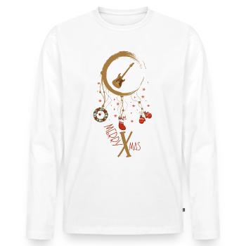 E-Bass Weihnachten Weihnachtstraumfänger - Männer Premium Bio Langarmshirt - Weiß - Vorne - Nico (187cm)