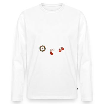 E-Bass Weihnachten Weihnachtstraumfänger - Männer Premium Bio Langarmshirt - Weiß - Vorne - Nico (187cm)
